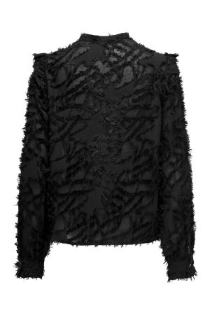 Only Only onlcammie l/s frill top ptm 15336702 T-shirt Lange mouw black
