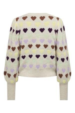 Only Only onlheartbeat ls o-neck ex knt 15302356 Trui pumice stone lavend/ friar b/pale l/italian p/seac