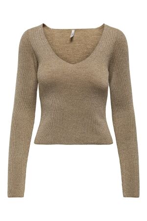 Only Only onlninna ls glitter reversible cs knt 15343294 Trui cartouche melange/pale gold