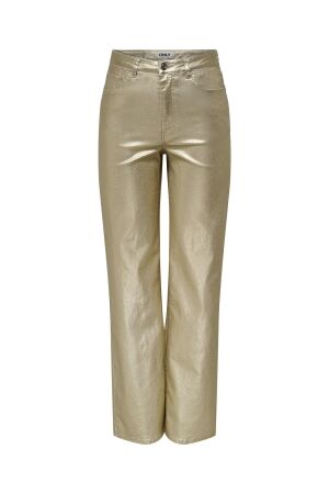 Only Only onljuicy-viv hw w metal coated pant pnt 15331673 Broek gold colour