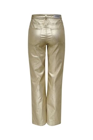 Only Only onljuicy-viv hw w metal coated pant pnt 15331673 Broek gold colour