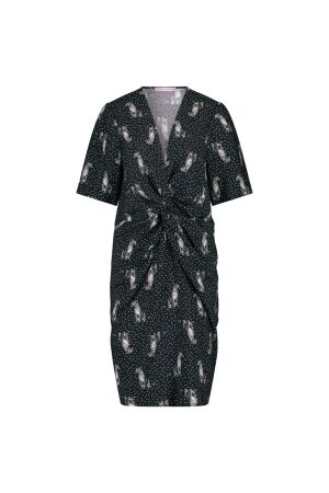 Studio Anneloes Studio Anneloes lara dot panther dress 11625 Jurk 9011 black/off white