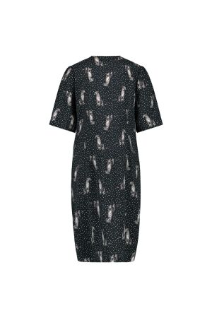 Studio Anneloes Studio Anneloes lara dot panther dress 11625 Jurk 9011 black/off white