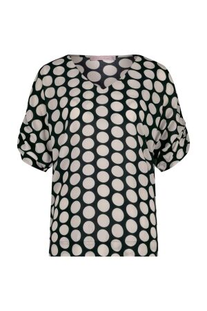 Studio Anneloes Studio Anneloes birgitta dot top 11637 T-shirt Korte mouw 9011 black/off white