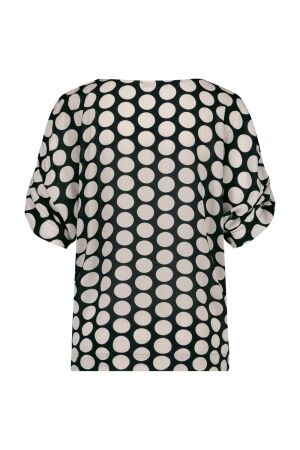 Studio Anneloes Studio Anneloes birgitta dot top 11637 T-shirt Korte mouw 9011 black/off white
