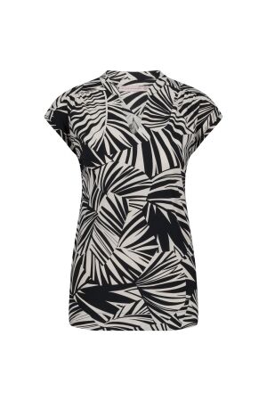Studio Anneloes Studio Anneloes kitty palm blouse 11569 T-shirt Korte mouw 1490 kit/black