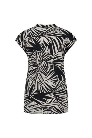 Studio Anneloes Studio Anneloes kitty palm blouse 11569 T-shirt Korte mouw 1490 kit/black