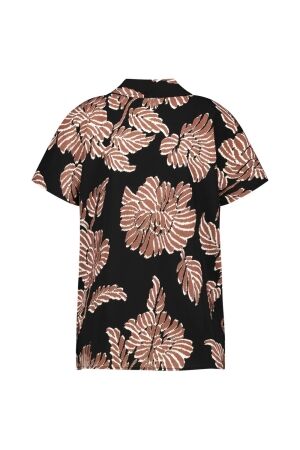 Studio Anneloes Studio Anneloes senne flower top 11641 T-shirt Korte mouw 9088 black/chocolate
