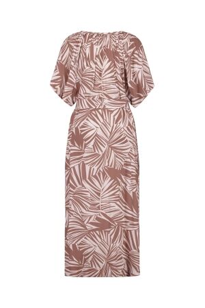 Studio Anneloes Studio Anneloes ivy palm dress 11577 Jurk 1488 kit/chocolate