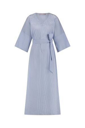 Studio Anneloes Studio Anneloes kim stripe dress 11527 Jurk 6611 shirtblue/off white
