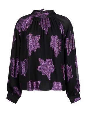 Aaiko Aaiko clara vis 311 T-shirt Lange mouw 192620 winter bloom