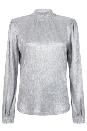 Aaiko Aaiko tory metallic pes 165 T-shirt Lange mouw 9 silver