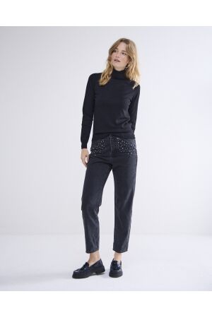SUMMUM SUMMUM turtle neck sweater soft knit 7s5529-8019 Trui 990 black