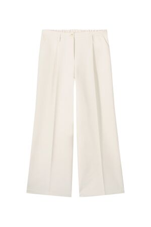 SUMMUM SUMMUM trousers wide leg foam uni 4s2369-11680 Broek 122 ivory