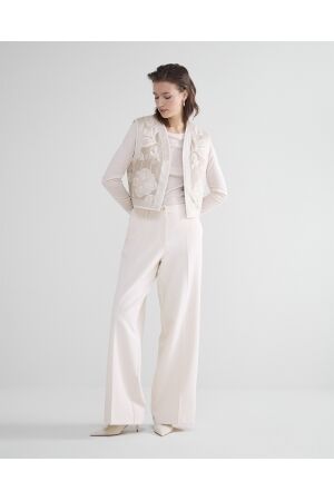 SUMMUM SUMMUM trousers wide leg foam uni 4s2369-11680 Broek 122 ivory