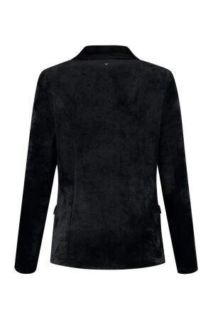 Helena Hart Helena Hart 7425uni blazer velour midi uni Blazers zwart