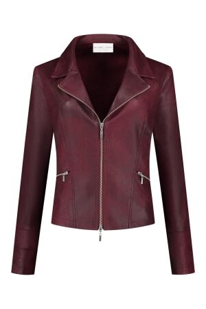 Helena Hart Helena Hart 7288 zipper biker Jackets wine