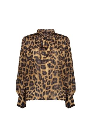 Geisha Geisha 43881-26 animal print blouse Blouse 999 black/camel