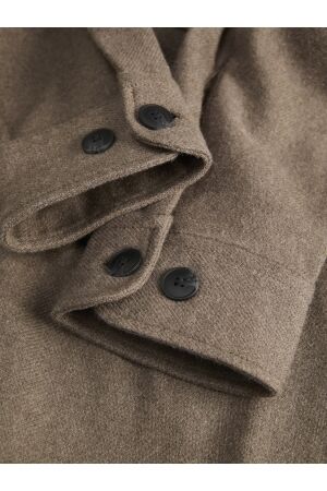 J&J Premium J&J Premium jprraymond melange solid ls overshirt sn 12263645 Overshirt charcoal gray comfort fit