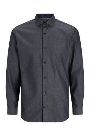 J&J Premium J&J Premium jprblaparker detail l/s shirt noos 12260641 Overhemd true navy slim fit