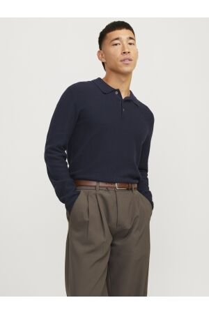 J&J Premium J&J Premium jprblusandri knit polo ls 12265396 Poloshirts night sky