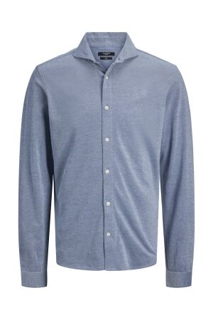 J&J Premium J&J Premium jprblalance pique l/s shirt smu 12269800 Overhemd chambray blue slim fit