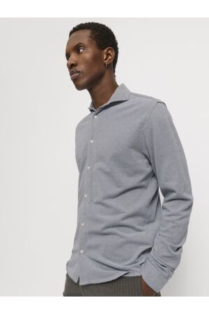 J&J Premium J&J Premium jprblalance pique l/s shirt smu 12269800 Overhemd agave green slim fit
