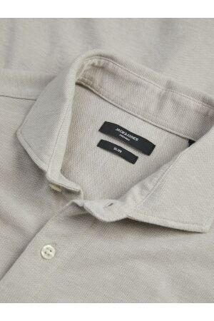 J&J Premium J&J Premium jprblalance pique l/s shirt smu 12269800 Overhemd tidal foam slim fit