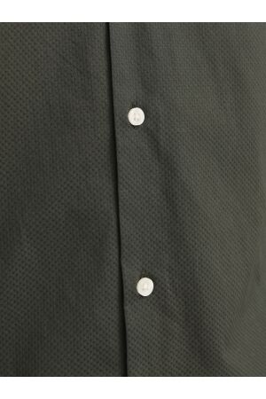 J&J Premium J&J Premium jprblaleeds print dobby l/s shirt ln 12268132 Overhemd peat comfort fit