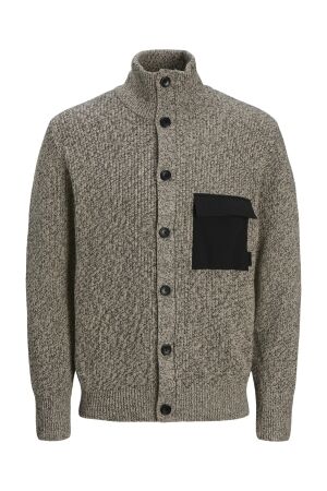 Jack & Jones Jack & Jones jcomace knit cardigan smu 12270984 Vest chateau gray w. black
