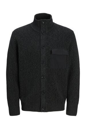 Jack & Jones Jack & Jones jcomace knit cardigan smu 12270984 Vest black w. asphalt