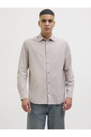 Jack & Jones Jack & Jones jjesummer shirt ls sn 12269315 Overhemd crockery