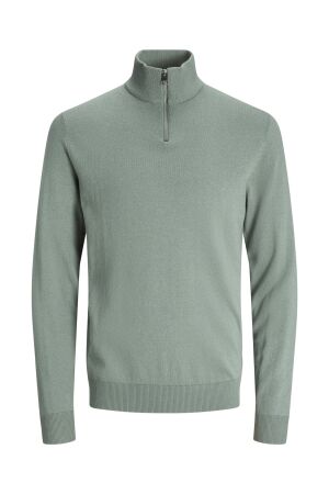 Jack & Jones Jack & Jones jjeemil knit half zip noos 12189339 Trui iceberg green