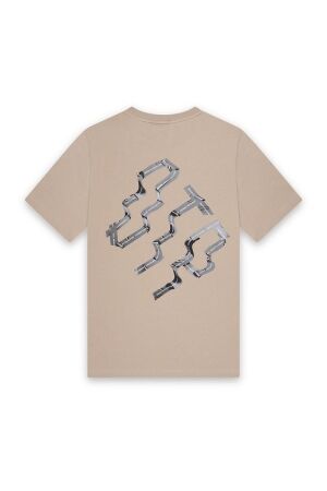 Off the Pitch Off the Pitch otp243002 triple slim fit tee Print T-shirts 103 sand