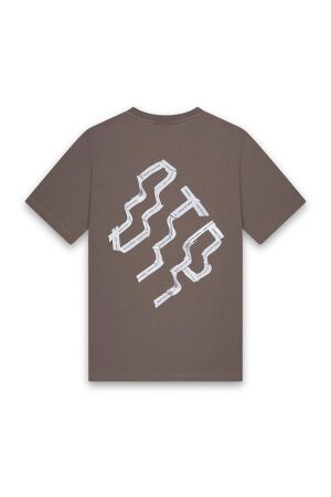 Off the Pitch Off the Pitch otp243002 triple slim fit tee Print T-shirts 503 mud olive