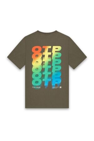 Off the Pitch Off the Pitch otp243006 spectrum slim fit tee Print T-shirts 504 moss green