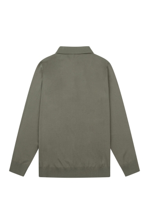 Off the Pitch Off the Pitch otp243026 smart longsleeve polo Poloshirts 858 mud olive