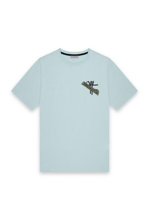 Off the Pitch Off the Pitch otp243028 tape off slim fit tee Print T-shirts 609 pastel blue
