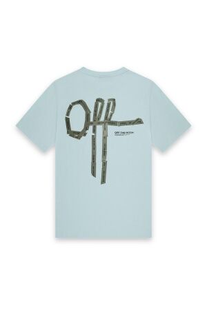 Off the Pitch Off the Pitch otp243028 tape off slim fit tee Print T-shirts 609 pastel blue