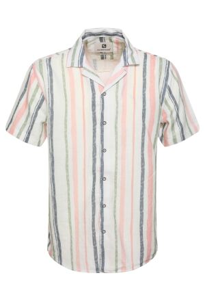 Gabbiano Gabbiano 334929 korte mouw hemd Overhemd 102 ecru