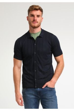 Gabbiano Gabbiano 334933 korte mouw hemd knitwear Overhemd 301 navy