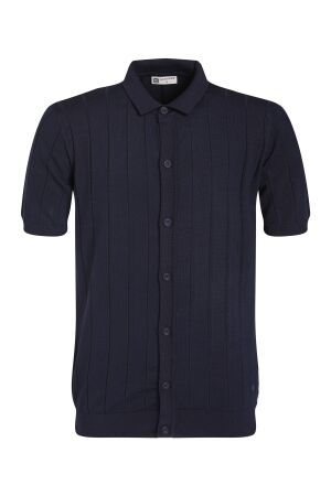 Gabbiano Gabbiano 334933 korte mouw hemd knitwear Overhemd 301 navy
