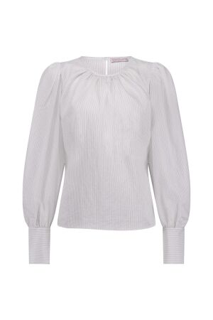 Studio Anneloes Studio Anneloes dori pinstripe blouse 11732 Blouse 1190 off white/black