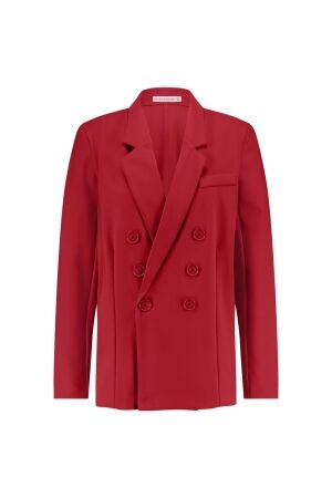 Studio Anneloes Studio Anneloes violet bonded blazer 11742 Blazers 3200 dark red