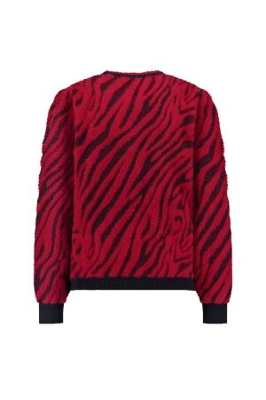 Studio Anneloes Studio Anneloes june zebra pullover 11785 Trui 6937 dark blue/red