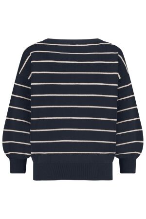 Studio Anneloes Studio Anneloes farah stripe lurex pullover 11784 Trui 6914 dblue/kit