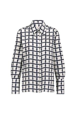 Studio Anneloes Studio Anneloes yara squares blouse 11701 Blouse 1469 kit/dark blue 1469 kit/dark blue