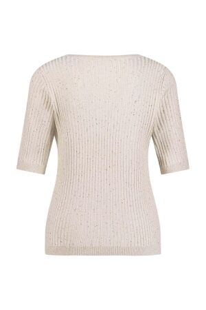 Studio Anneloes Studio Anneloes tania glitter pullover 11786 Trui korte mouw 1100 off white