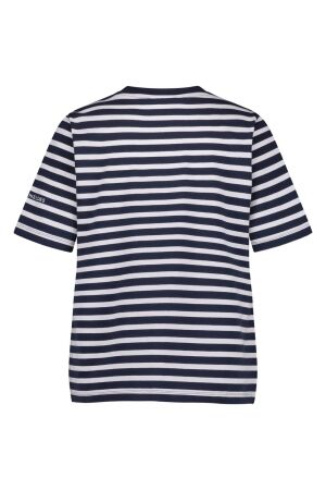 Studio Anneloes Studio Anneloes steffie stripe tshirt 11787 T-shirt Korte mouw 6911 dark blue/off white