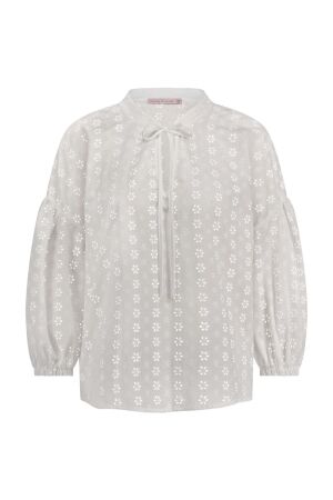 Studio Anneloes Studio Anneloes abbie flower embroidery blouse 11802 Blouse 1000 white